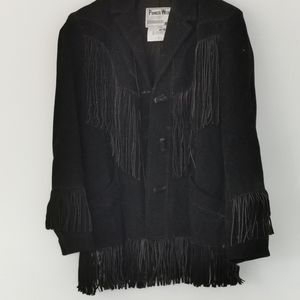 EUC vintage suede Fringe jacket
